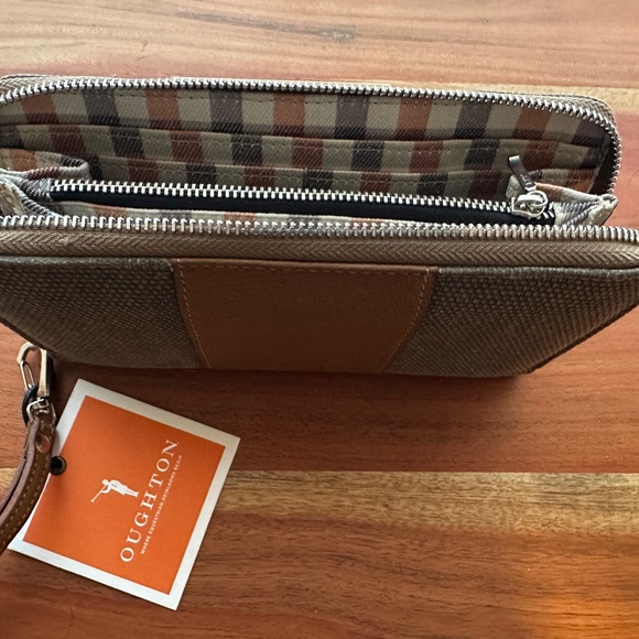 Oughton Paddock Wristlet Wallet Vintage Canvasn- NWT - Picture 4 of 9